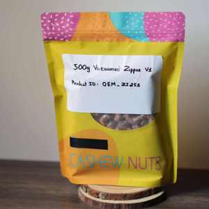 Snack nutritionnel spécial biologique du Vietnam en gros, noix de cajou grillées premium, beurrées et salées, 500g avec emballage à fermeture éclair - Product Image 3