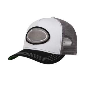 Gorra Trucker Negra y Naranja de Ala Plana con Logotipo Personalizado, Gorra de Malla de 7 Paneles de Alta Calidad con Cierre Snapback para Moda Urbana - Product Image 6