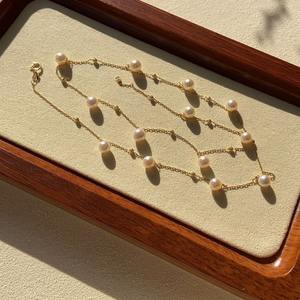 Perlas Sueltas de Agua Dulce Natural de Zhuji de 7-8 mm, sin Núcleo, para Collar, Pulsera, Producto Semiterminado para DIY - Product Image 4