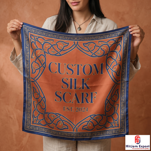 Custom Satin Printed Fashion Scarf Fabric Private Label Promotional Scarf OEM ODM Textile Manufacturer Supplier Custom Fabric - Product Image 2
