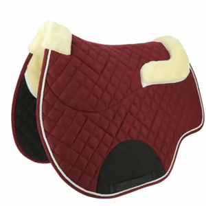 Tapis de selle en mousse confortable marron pour dressage, lisse, pour soins équins, chaud et doux, personnalisation acceptée, fournitures équestres en satin - Product Image 4