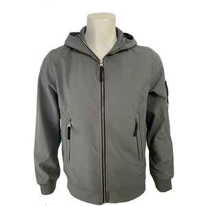 Men's Waterproof Softshell Jacket with Sheep Fur Winter Outdoor Rain <b>Coat</b> <b>Zipper</b> Closure and Hoodie Woven Soft Shell - Product Image 5