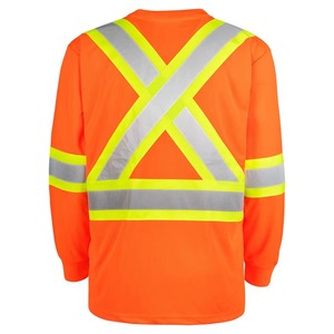 130 Gsm ANSI CLASS 2 High Visibility LED FLASH WATER PROOF logo Custom Construction Work Mechanic Uniform Reflective <b>Safety</b> Long - Product Image 5