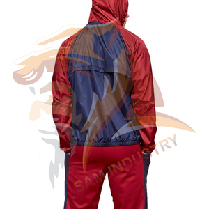 Ensemble de survêtements coupe-vent personnalisés avec logo, à capuche, en molleton 100 % coton respirant, coupe classique, pour l'hiver - Product Image 3