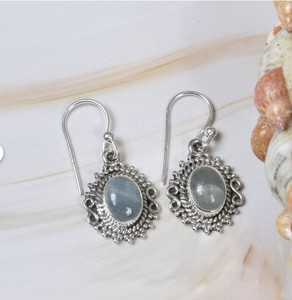 Wholesale Natural Moonstone <b>Earrings</b> 925 Sterling <b>Silver</b> Handmade Moonstone Drop <b>Dangle</b> <b>Earrings</b> - Product Image 1