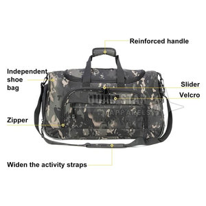 Bolsa de lona de alta calidad hecha en Pakistán con logo personalizado, de gran capacidad, de poliéster, para gimnasio y deportes. - Product Image 4