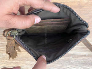 Nouvel arrivage de pochette à fermeture éclair multifonctionnelle pour femmes en cuir véritable métallisé pour cartes de vachette portefeuille pour femmes - Product Image 6