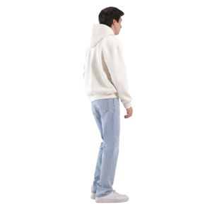 Sweat à capuche unisexe Premium Ivoire en molleton de coton doux, style décontracté streetwear - Product Image 2
