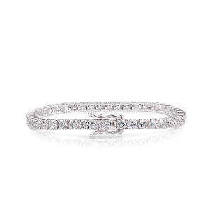 Bracelet tennis en diamant de laboratoire 6,9 carats, or rose, certifié IGI, coupe classique, bijoux fins élégants, cadeau de luxe pour mariage ou fête - Product Image 4
