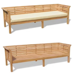 Outdoor Furniture Chair Made Of Teak Wood With <b>Padded</b> <b>Foam</b> Seat And Soft Fabric - Product Image 2