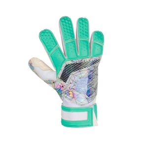 Gants de gardien de but professionnels pour le football, vert et bleu, unisexe, logo personnalisé OEM, protection des doigts, couleur, MOQ - Product Image 6