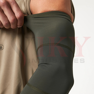 2026 Green Color Wholesale Rate Made In Pakistan For Sport Safety Elbow Supports Good Supplier <b>Compression</b> <b>Arm</b> <b>Sleeves</b> - Product Image 4