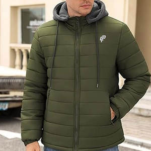 Chaqueta acolchada informal de alta calidad con relleno grueso para días de clima nevado, chaqueta de invierno - Product Image 2