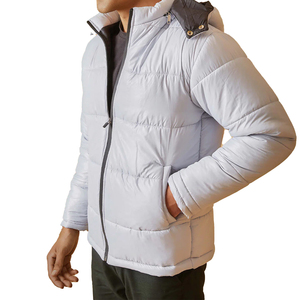 Veste matelassée à capuche pour homme, alternative au duvet, chaude, pour l'hiver, vêtement d'extérieur décontracté - Product Image 4