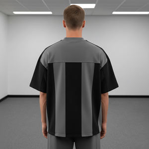 เสื้อยืดผู้ชายทรงโอเวอร์ไซส์ 2 สี คุณภาพสูง ผ้าฝ้าย 100% สกรีนโลโก้ตามสั่ง พิมพ์ลายดิจิทัล สไตล์ฮิปฮอป น้ำหนัก 180 กรัม - Product Image 3