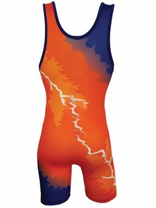 Unisex Breathable Sublimated Wrestling Singlet Custom Full Body Graphics Durable 100% Polyester Flag Plus Size EU - Product Image 6