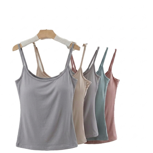 เสื้อกล้ามลำลองผู้หญิง DROGEN EXPORT แบบสวมใส่สบาย น้ำหนักเบา ไร้โครง สำหรับฤดูร้อน เหมาะสำหรับโยคะ ผลิตจากผ้าวิสโคส/คอตตอนเนื้อนุ่ม แห้งเร็ว - Product Image 1