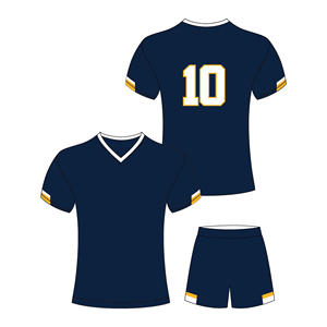 Uniforme de Fútbol Sublimado con Cuello en V, Diseño Personalizado OEM, Hecho con Tela de Poliéster Transpirable de Secado Rápido sin Costuras - Product Image 1