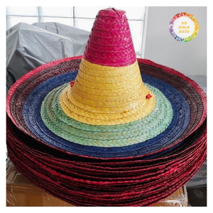 Seagrass <b>Straw</b> Unisex Cowboy Beach Floppy Sun <b>Hat</b> Hand Embroidery Checked Sombrero Vibrant for <b>Summer</b> Made in Vietnam - CARYLN - Product Image 1