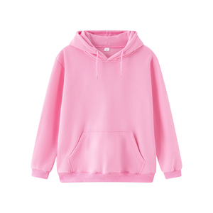 Wholesale European and American Hooded Solid Color Cotton Men's and Women's Hoodies with <b>Thick</b> <b>Fleece</b> Hoodies By Misha Sports - Product Image 4