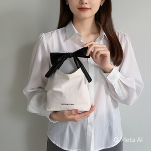 Elegante Bolso Tote de Lona Estilo Bohemio para Mujer con Lazo en el Hombro, Cierre Personalizado, Ligero, Resistente al Agua, para Pedidos al por Mayor - Product Image 2