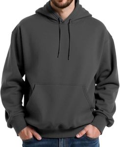 Nueva Llegada, Sudadera con Capucha para Hombre, 100% Algodón, Forrada, Manga Larga, Cuello Caído, Color Sólido, Cómoda, Tallas Grandes, Personalizable - Product Image 1