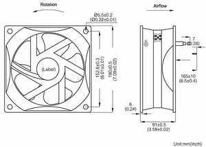 Ventilador Centrífugo Industrial de Extracción para Techo de Cabina de Pintura, con Marco de PVC Axial, 38W 120V - Product Image 6