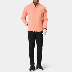 Men's <b>Coral</b> Full-Zip Fleece <b>Jacket</b> Stand Collar Windproof Casual Autumn Wear Polyester Material Regular Fit - Product Image 4