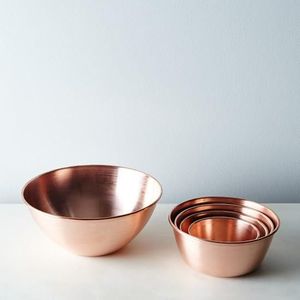 Round Copper Serving Bowl Functional Handcrafted Kitchenware For Home Restaurant Hotel <b>Catering</b> Banquet And Everyday - Product Image 3