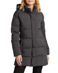 Winter Fashion Black Hooded Zipper <b>Fur</b> Women's Long Customized Breathable Windproof Wool Linen <b>Lined</b> Puffer Long Parka <b>Jacket</b> - Product Image 5