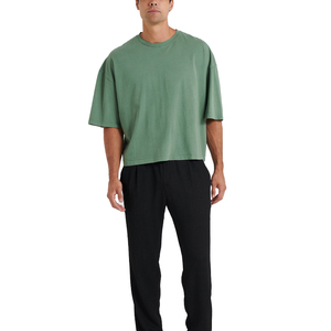 Camiseta Extra Grande Personalizada para Hombre, Algodón Grueso, Hombros Caídos, Corte Cuadrado, Camiseta Urbana Premium - Product Image 5