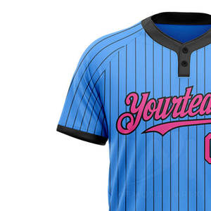 เสื้อเบสบอลแบบใหม่ พิมพ์ชื่อได้ตามต้องการ ผ้าโพลีเอสเตอร์ 100% ราคาดีที่สุด เสื้อเบสบอลแบบกระดุมสองเม็ด - Product Image 6