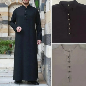 Men Juba Long Modest Muslim Robe Traditional <b>Islamic</b> <b>Clothing</b> Comfortable Loose Fit Breathable Fabric - Product Image 1