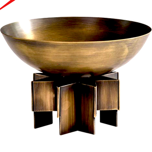 Bol à fruits et noix décoratif en aluminium nickelé, design vintage, fait main, écologique, pour fêtes et restaurants - Product Image 5