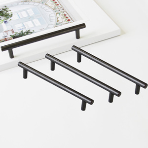 Factory Price Euro Style Zinc Alloy T-Bar Handle <b>Hardware</b> Products Antique Black Furniture Pull for Kitchen <b>Wardrobe</b> Cabinet - Product Image 2