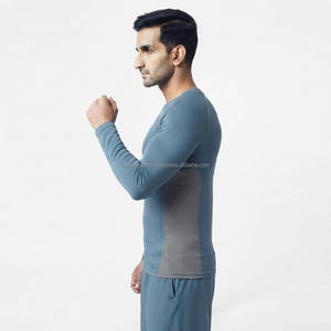Men Performance Compression Shirt <b>Athletic</b> Long Sleeve Base Layer Workout Gym Running Fitness Sportswear Custom Logo OEM ODM - Product Image 3