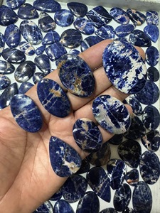อัญมณีโซดาไลต์ธรรมชาติอัญมณีหลวม Cabochon เครื่องประดับทำด้วยมือคุณภาพสูงหิน trimurti อัญมณีราจา - Product Image 3