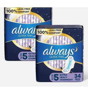 Serviettes hygiéniques Always pour femmes, absorption élevée, 48 unités, serviettes hygiéniques maxi Always taille 4, absorption nocturne, non parfumées - Product Image 6