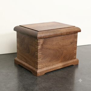Custom Large Wooden Cremation Urn <b>Box</b> Handcrafted Walnut Wood Funeral Ashes Urn <b>Box</b> Decorative <b>Memorial</b> Urn <b>Box</b> for Human Ashes - Product Image 1