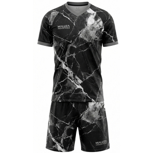 Ensemble de short et maillot de football pour l'entraînement, vêtements de sport athlétiques, uniforme d'équipe personnalisé MALUZA INDUSTRIES - Product Image 3