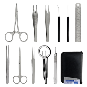 15 Pcs Birds Dissection Kit Zoology Laboratory Set <b>Microscopic</b> Dissection Instruments Scalpel Forceps Scissors Stainless Steel - Product Image 1