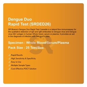 Профессиональный комбинированный экспресс-тест на лихорадку денге: высокочувствительный набор для диагностики вирусных инфекций (антиген NS1 и антитела IgG/IgM) - Product Image 2
