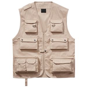 Gilet de chasse en toile Cordura orange pour l'été - Léger, respirant, multi-poches, doublure amovible personnalisée, unisexe - Product Image 1