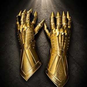 Gants en laiton plaqué or, armure médiévale de chevalier, protection des mains gothique, objet de collection artistique - Product Image 6