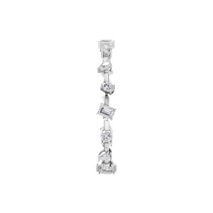 Aarinya Fancy-Cut Lab Grown Diamond 925 <b>Sterling</b> <b>Silver</b> Loose <b>Bracelet</b> IGI Certified Mixed-Cut Lab-Grown Diamond Tennis <b>Bracelet</b> - Product Image 3