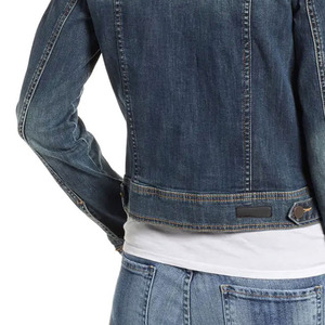 Top Selling Women's <b>Denim</b> Jackets Casual Winter Breathable Button-Up <b>Coat</b> with Embroidery and Pearls - Product Image 5