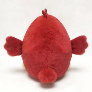 Red Plush Chicken Toy with White <b>Bow</b> 31cm-50cm Christmas Decoration for Kids 2 to 4 Years Unisex Soft Stuffed Animal - Product Image 4