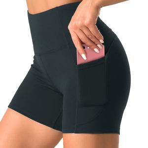 Pantalones cortos de yoga con spandex flexible para mujer - Product Image 1