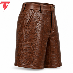 Premium Men <b>Leather</b> <b>Shorts</b> Feature Smooth Material Comfortable Movement And Reliable Quality For Casual & Everyday Fashion Wear - Product Image 2