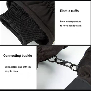 Guantes de esquí premium con aislamiento, impermeables, para nieve, con diseño de tela transpirable para una comodidad superior en climas fríos - Product Image 2